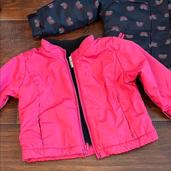 Cat & Jack 3 N 1 Snowplay Jacket In One Colorful Rainbow Patterned 18M - Picture 8 of 10